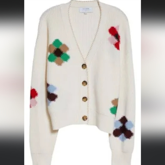 La Ligne Intarsia Flower Cardigan - Picture 5 of 12